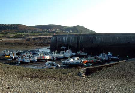 Goury harbour at low tide